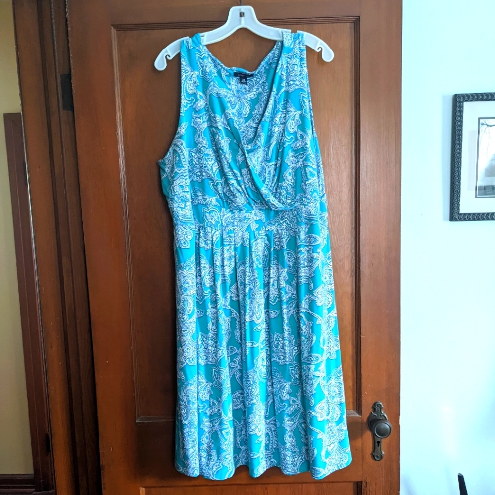 Lands End Fit and Flare Dress 2X